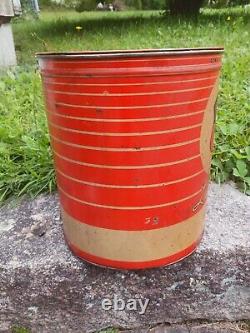 Large Rare Vintage Phillips 66 Lubricants Philgun 25 lb can with lid, full