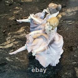 Lladro RARE 5370 Can Can dancing girls fine porcelain Perfect cond. 13 tall