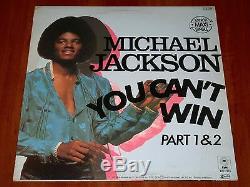 Michael Jackson You Can't Win Part 1&2 Rare 12 Maxi Vinyl Epic 1979 Holland