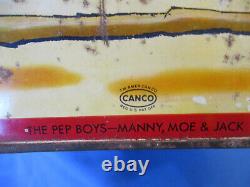 Nice RARE 1949 PEP BOYS 2 Gallon Motor Oil Can MANNY MOE JACK (2009)