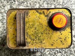 Old Vintage Rare Shell X-100 Motor Oil Can Advertisiing Sign Empty Tin Container