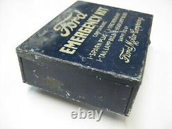 Old rare Original Ford Motor Co. Emergency kit tin box can tool auto vintage OEM