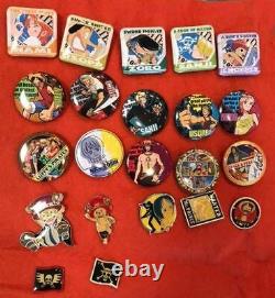 One Piece Can Badge & Pin Badge Set Rare The Straw Pirates Mugiwara Japan