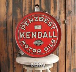 Orig. /Rare! 1927-dated Penzbest Kendall Motor Oils ROCKER CAN Vintage Oil Can