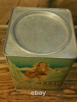 Original Mid Century Italian aluminum can tin, Candy Eiah, RARE