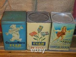 Original Mid Century Italian aluminum can tin, Candy Eiah, RARE