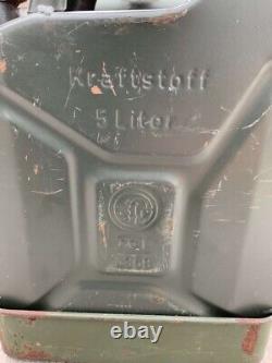 Original Rare Cold War German Complete 5 Liter Jerry Can Set