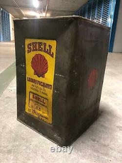 Original SHELL Motor Oil Can Drum 1920s Vintage Mint RARE 5 Gallons Big Pre-war
