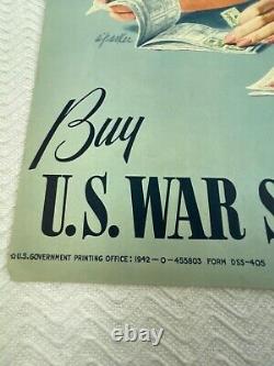 Original VTG WW2 EVEN A LITTLE CAN HELP A LOT NOW POSTER Rare