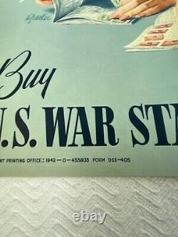 Original VTG WW2 EVEN A LITTLE CAN HELP A LOT NOW POSTER Rare