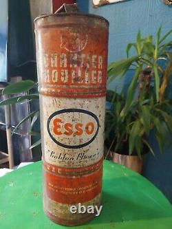 Original Vintage Esso Oil 10 Lit Can. Belgian. RARE