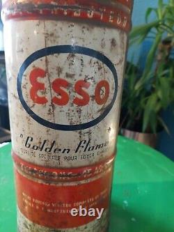 Original Vintage Esso Oil 10 Lit Can. Belgian. RARE