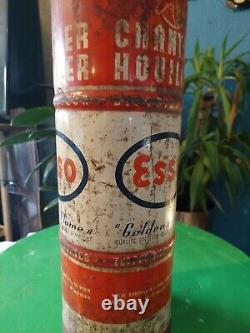 Original Vintage Esso Oil 10 Lit Can. Belgian. RARE