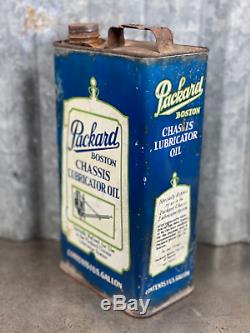 Packard Boston Chassis Motor Oil Can Gallon Automobile Radiator RARE VINTAGE