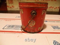 Pallas 7oz Peanut Butter Tin Litho Pail Vintage Antique RARE RED CAN