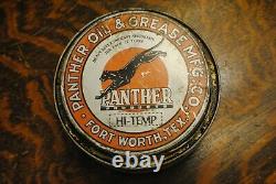 Panther Oil & Grease Co Can Fort Worth Texas RARE