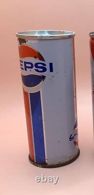 Pepsi Cola Empty Can Metallic Red Blue Unopened Showa Retro Vtg 1970s JPN Rare