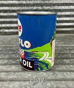 RARE 1950's ACE WIL-FLO Motor Oil Can 1 qt. Gas & Oil