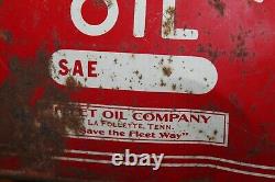 RARE 1950's CARGO Fleet Oil Company 2 Gallon Can Motor Oil LaFollette Tennessee