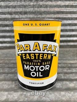 RARE 1960's PAR A FAX Motor Oil Can 1 qt. Gas & Oil