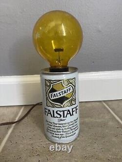 RARE 1970s FALSTAFF BEER CAN/BAR COUNTERTOP LAMP/DISPLAY PIECE ALL ORIGINAL