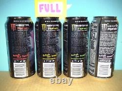 RARE 2014 Monster Energy Set of 4 Rehab ICED TEA Label FULL, SEALED 15.5oz Cans