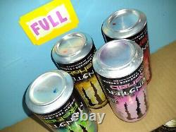 RARE 2014 Monster Energy Set of 4 Rehab ICED TEA Label FULL, SEALED 15.5oz Cans