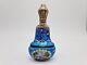 RARE BOTTLE France Silver Enamel Antique, Cloisonne 950 Silver, Tin Enamel