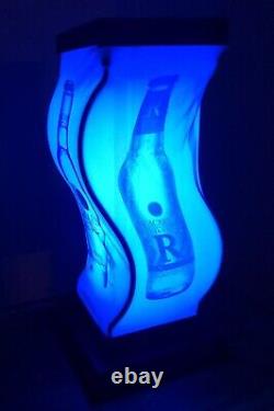 RARE Bacardi Silver Morph Lamp Moving with UV Black Light Tested and Works