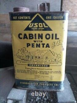 RARE CABIN OIL with PENTA one gallon oil can