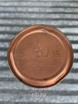 RARE Copper 1930s SINCLAIR Motor Oil Can 1 qt. Gas & Oil