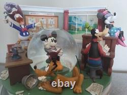 RARE! Disney Mickey Peter Pan Animation Studio YOU CAN FLY Snow Globe HTF