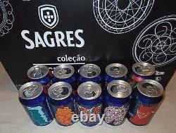 RARE EMPTY Sagres beer can set Card Box special edition Regiões de Portugal