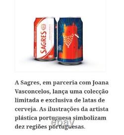 RARE EMPTY Sagres beer can set Card Box special edition Regiões de Portugal
