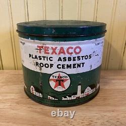 RARE, Hard To Find TEXACO PLASTIC ASBESTOS ROOF CEMENT CAN
