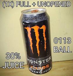 RARE! MONSTER ENERGY DRINK KHAOS OLD LOOK 30% JUICE! 0113 BALL FULL 16oz Can
