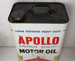 RARE Original APOLLO MOTOR OIL Old Goldblatt's Department Store 2 1/2 gal. Can