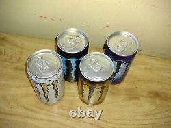 RARE! Set of 4 2012 Monster Energy Drink MINI Collectible Cans FULL 8 oz