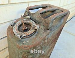 RARE VINTAGE 1945 WWII Jerry Can USA Antique WW2 World War 2 Wheeling Gas Willys