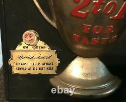 RARE VINTAGE UTICA CLUB BEER SIGN With CAN BOTTLE & TAP WEST END BREWING UTICA NY