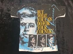 RARE VTG 90s JFK Ask Not What Your Country Can Do For You ALL OVER PRINT Shirt