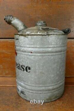 RARE Vintage 1930s Gargoyle Mobilgrease No2 SOCONY-VACUUM 40lb Grease Oil Can
