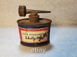 RARE Vintage 2 oz SKELLY OILSALL Motor Oil Advertising Handy Oiler Can