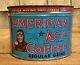 RARE Vintage AMERICAN ACE COFFEE Tin Can Country Store Display Pilot Graphic