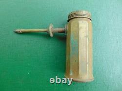 RARE Vintage Brass Finger Pump Oil Can Unique