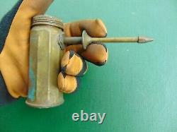 RARE Vintage Brass Finger Pump Oil Can Unique
