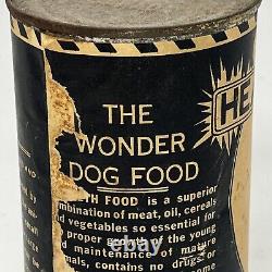 RARE Vintage Canada Dr. BALLARD's Health Dog Cat Food Tin CAN Paper Label