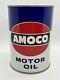 RARE Vintage Empty AMOCO Metal Motor Oil Can 1 Quart Tin SUPER CLEAN