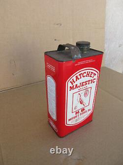 RARE Vintage Hatchet Majestic Motor Oil Can 1 Empiral Gallon Gas Station A
