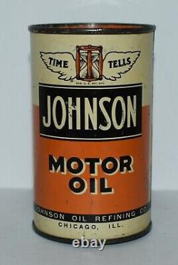 RARE Vintage JOHNSON MOTOR OIL Advertising Can Coin Bank